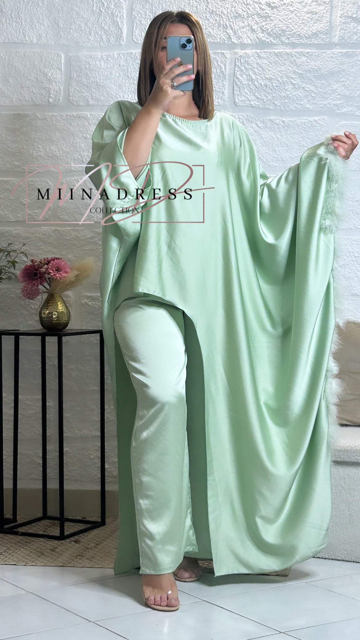 Ensemble Plumy Vert D’Eau