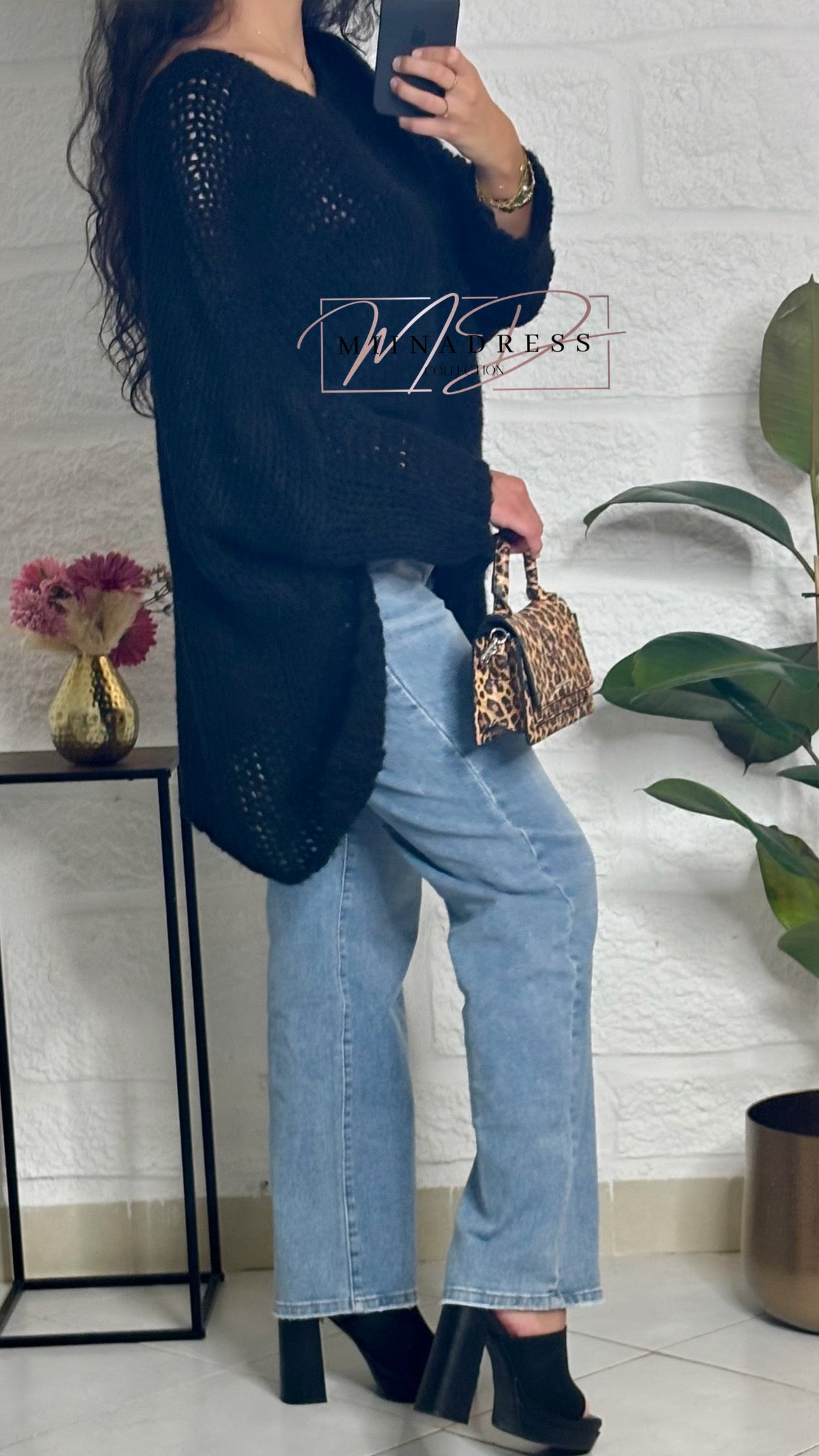 Maille Mohair Ample Noir